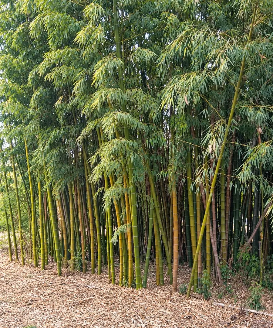Bambouseraie de bambous géants à la pépinière de Monbrun